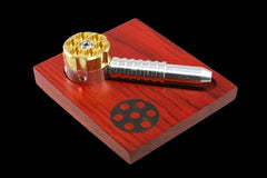 6 Chamber Revolver Metal Pipe & Weed Grinder - World of Bongs