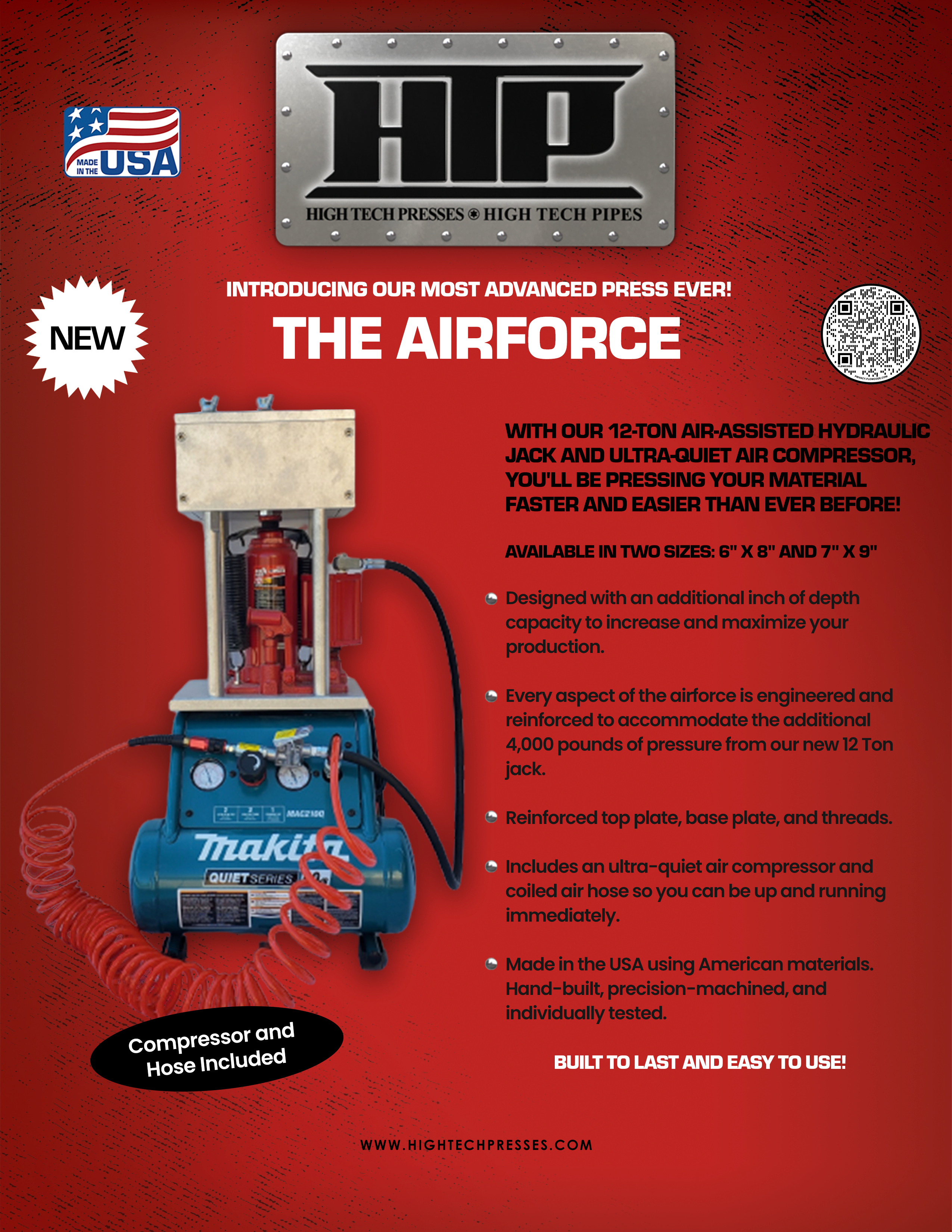 precision planting air force compressor The Airforce Air-Assisted Hydraulic Jack Pollen Press